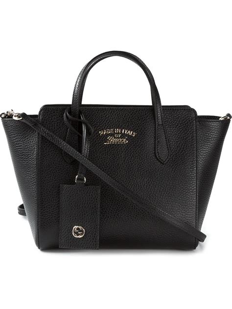 gucci mini swing tote black|authentic gucci mini handbag.